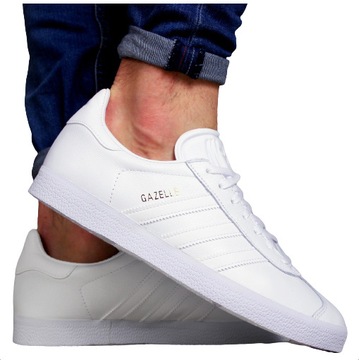 Adidas Gazelle SKÓRA buty męskie trampki białe