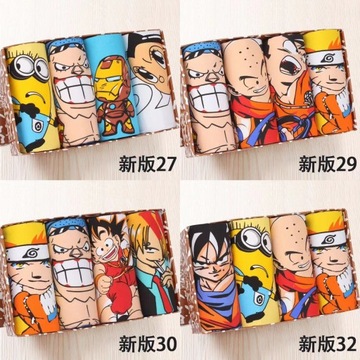 4 мужских труса-боксера Dragon ball Goku, хлопок