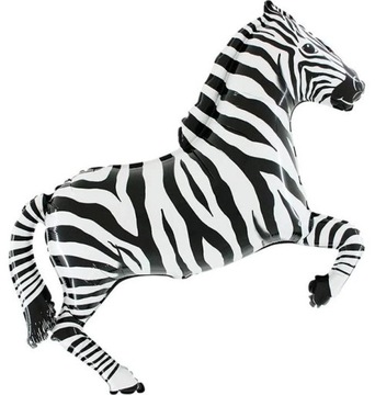 Balon foliowy Zebra Dżungla 91cm safari zoo