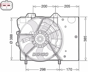 DENSO DER21024 VENTILÁTOR CHLAZENÍ MOTORU