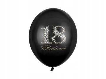 Balony urodzinowe 18th Brillant 5 sztuk
