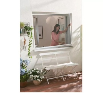 MOSKITIERA SIATKA PRZECIW OWADOM LIVARNO 100X120 ALUMINIOWA RAMA