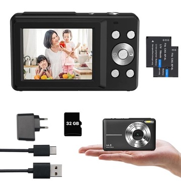 APARAT CYFROWY HD 1080P 44MP 16X ZOOM 32 GB KARTĄ Z FUNKCJA NAGRYWANIA