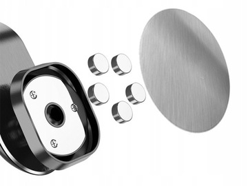 XO Y2 zestaw naklejek do uchwytu magnetycznego srebrne blaszki 3szt