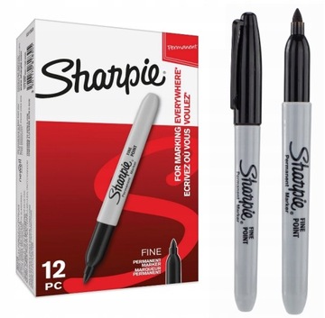 Перманентный маркер Sharpie Fine Черное стекло металлическая конструкция пластик