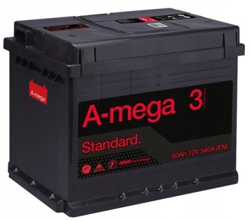 Akumulator A-mega Standard M3 12V 60Ah/540A P+
