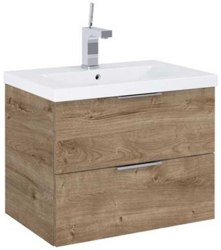 ZESTAW SZAFKA Z UMYWALKĄ CERAMICZNĄ DĄB 70 CM