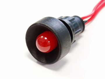 Kontrolka LED 10mm 12-24V AC/DC czerwona