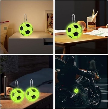 24X СВЕТООТРАЖАЮЩИЕ БРЕЛКИ СВЕТЯЩИЕСЯ В ТЕМНОТЕ ДЕТСКИЙ РЮКЗАК-ШАР