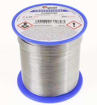 CYNA 1,5mm 500g SPOIWO LUTOWNICZE TOPNIK CYNEL