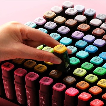 АЛКОГОЛЬНЫЕ МАРКЕРЫ, ТРИПСЫ, МАРКЕРЫ, ДВУСТОРОННИЕ МАРКЕРЫ, НАБОР 80 ШТ + СУМКА