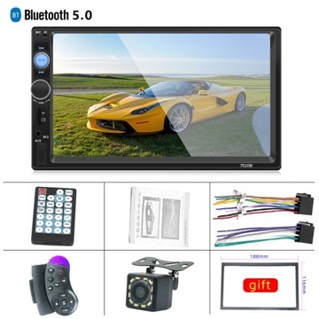 7010B-12LED-SW-Frame style 7010b Radio samochodowe Bluetooth 2 DIN 7 HD