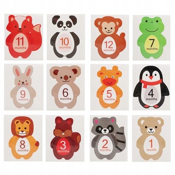 NAKLEJKI Z MIESIĄCAMI DLA NIEMOWLĄT