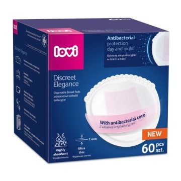 LOVI вкладиші лактаційні ультра тонкі DISCREET ELEGANCE білі 60 шт. 19/607