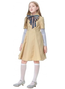 STRÓJ KOSTIUM PRZEBRANIE MEGAN M3GAN LALKA COSPLAY HALLOWEEN XS S 158 164