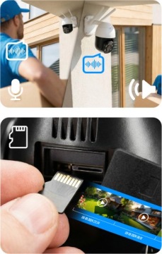 ВРАЩАЮЩАЯСЯ УЛИЧНАЯ IP КАМЕРА WIFI 3X ЗУМ 5MPx 2K