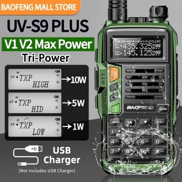 BAOFENG UV-S9 Plus V1 V2 Мощный портативный двойной