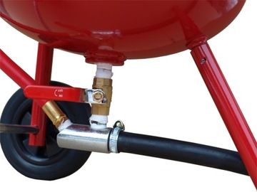 СИФОННАЯ ПЕСОЧНАЯ МАШИНА 38Л МОБИЛЬНАЯ НА КОЛЕСАХ + МАСКА + 16 НАСАДОК - САМАЯ МОЩНАЯ