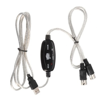 MIDI-ИНТЕРФЕЙС К USB ДВУХСТОРОННИЙ MIDI-КАБЕЛЬ ВХОД 2М ВЫХОД 5 DIN 16 КАНАЛОВ