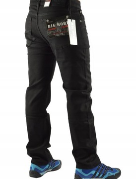 Spodnie Męskie Big More Jeansy Czarne W44/L32 Duże