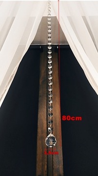 Гирлянда из хрусталя Бусины на окно 80см