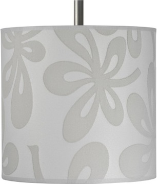 ABAŻUR DO LAMPY WISZĄCEJ KLOSZ WALEC SREBRNY E27