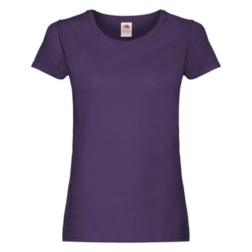 T-shirt damski koszulka bawełniana Fruit of The Loom ORIGINAL fioletowa L
