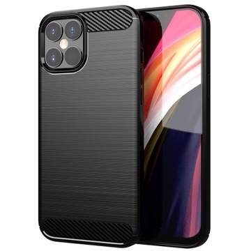 ETUI PANCERNE KARBON do IPHONE 12 MINI + SZKŁO