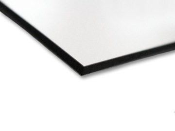 КОМПОЗИТНАЯ ПЛИТА DIBOND Алюминиевый фасад белый матовый 3мм 70х100см