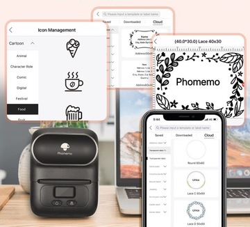 Термопринтер этикеток Phomemo M110 с Bluetooth, Android IOS