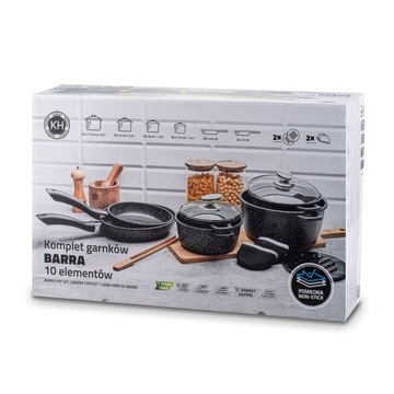 МРАМОРНЫЕ ГОРШКИ для индукции, 2 ЦВЕТА + посуда