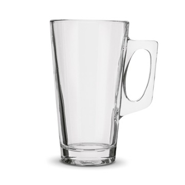 Wysokie SZKLANKI DO LATTE + łyżeczki 6szt SZKLANE KUBKI do kawy 380ml Tadar