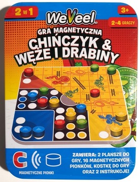 Gra magnetyczna podróżna 2 w 1 CHIŃCZYK & DRABINY I WĘŻE WeVeeI