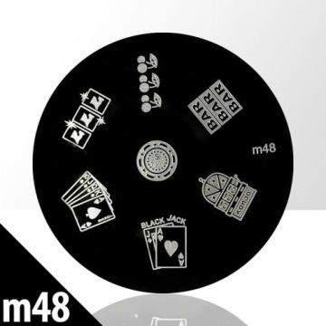 BLASZKA PŁYTKA WZORKI DO PAZOKCI STAMPING M48