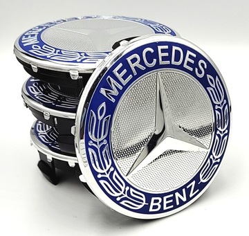 MERCEDES DEKIELKI na felgi zaślepki felg KAPSLE kołpaczki 75mm 4 szt.