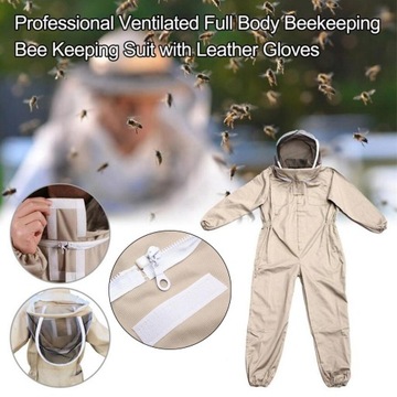 Профессиональный костюм пчелы, простой в использовании, полная защита, прочный пчелиный костюм L с капюшоном