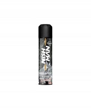Nishman brokatowy lakier spray włosów SHINE SILVER