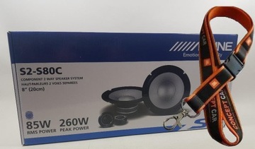 Głośniki ALPINE S2-S80C 260W rozmiar 20cm +tweeter