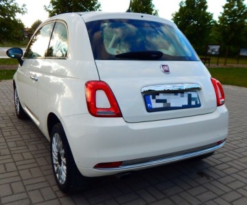 Fiat 500 II Seria 4 1.2 69KM 2017 Fiat 500 1.2 Lounge szklany dach jasny środek ładny zadbany bezwypadkowy, zdjęcie 7
