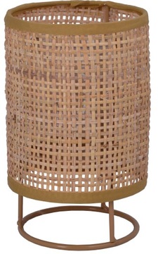 LAMPION ŚWIECZNIK RATTANOWY AŻUROWY BOHO