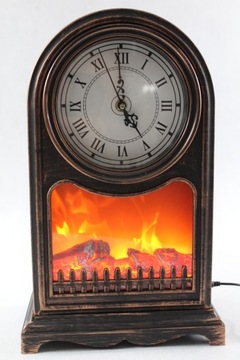 СВЕТОДИОДНЫЙ КАМИН - ЛАМПА - ЧАСЫ - ЭФФЕКТ АНТИК - ЭЛЕКТРИЧЕСТВО