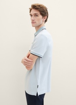 Tom Tailor Basic Polo Shirt - White Foggy Blue Two