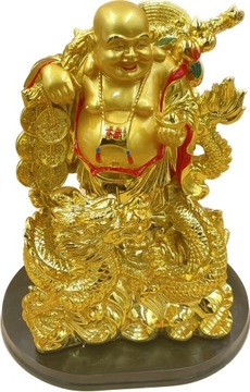 Figura Śmiejący Budda ze Smokiem 30x22x19cm