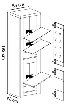 ВИТРИНА ИНДИАНАПОЛИСА I4 CRAFT БЕЛАЯ СО СВЕТОДИОДОМ + БЕСПЛАТНО