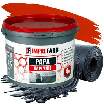 MEMBRANA IZOLACYJNA PAPA W PŁYNIE PAPA BLACHA BETON CEGLASTA 4 KG 5 KOLORÓW