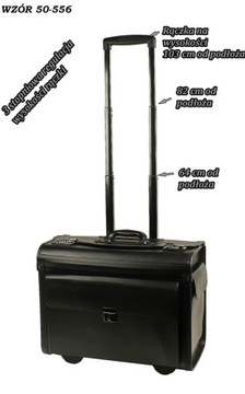 Aktówka neseser teczka na kołach walizka czarna