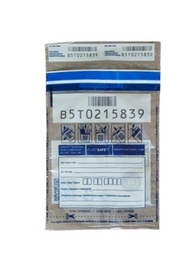 Koperty bezpieczne B5 TRANSPARENTNE 100szt 180x250mm Przezroczyste