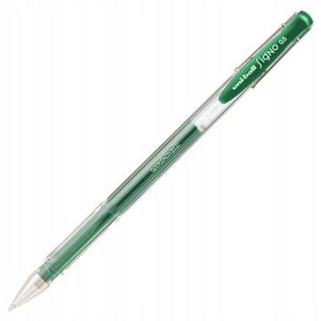 Uni długopis żelowy UM-100 0,5 mm zielony