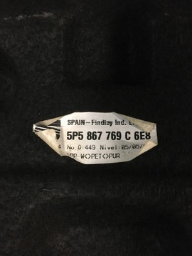 ЗАДНЯЯ ПОЛКА БАГАЖНИКА SEAT TOLEDO III ORG 5P5867769C