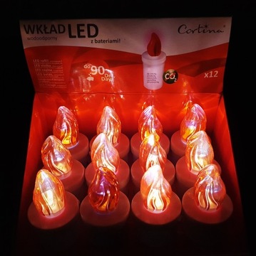 Свеча электрическая могильная Led RED 12 шт.